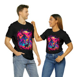 Vibrant Neon Deer T-Shirt: Eye-Catching Wildlife Art Tee - Perfect for Nature Lovers