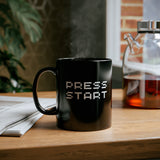 Retro Video Game Coffee Mug Press Start Pixel Art
