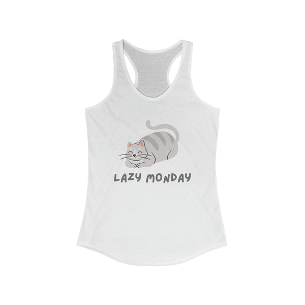 Lazy Monday Women's Tank Top, Cute Cat Tank, Brand New