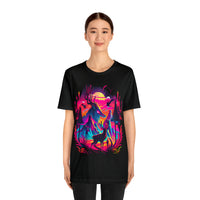 Vibrant Neon Deer T-Shirt: Eye-Catching Wildlife Art Tee - Perfect for Nature Lovers