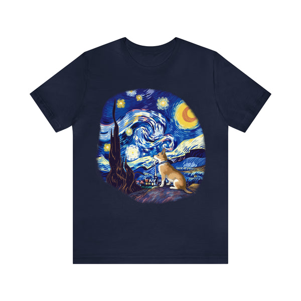 Starry Night Dog Shirt Puppy Art Tee