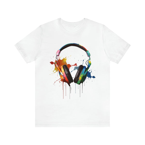 Music Color Blast Shirt Headphones Audio Art Tee