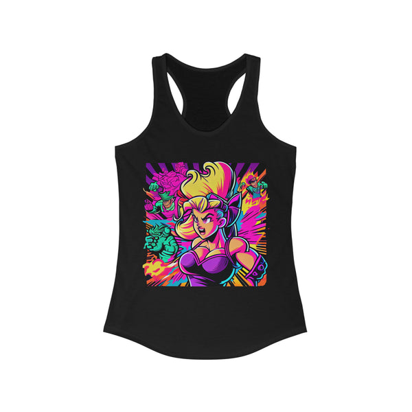 Colorful Comic Book Tank Top 90's Retro Gamer Top